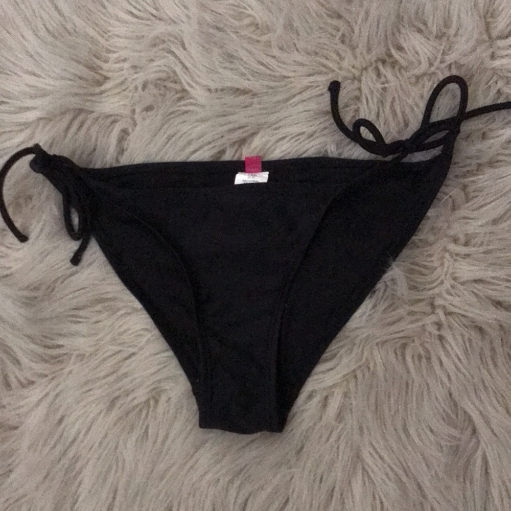 ❤️3X20 OP Women Black Strapp Tie Sides Bikini Bottom | S 3-5